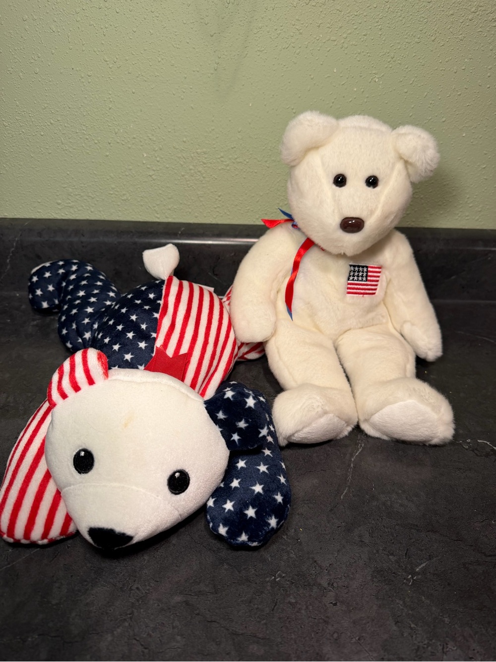 2000s Ty Beanie Babies Spangle and America Bears
